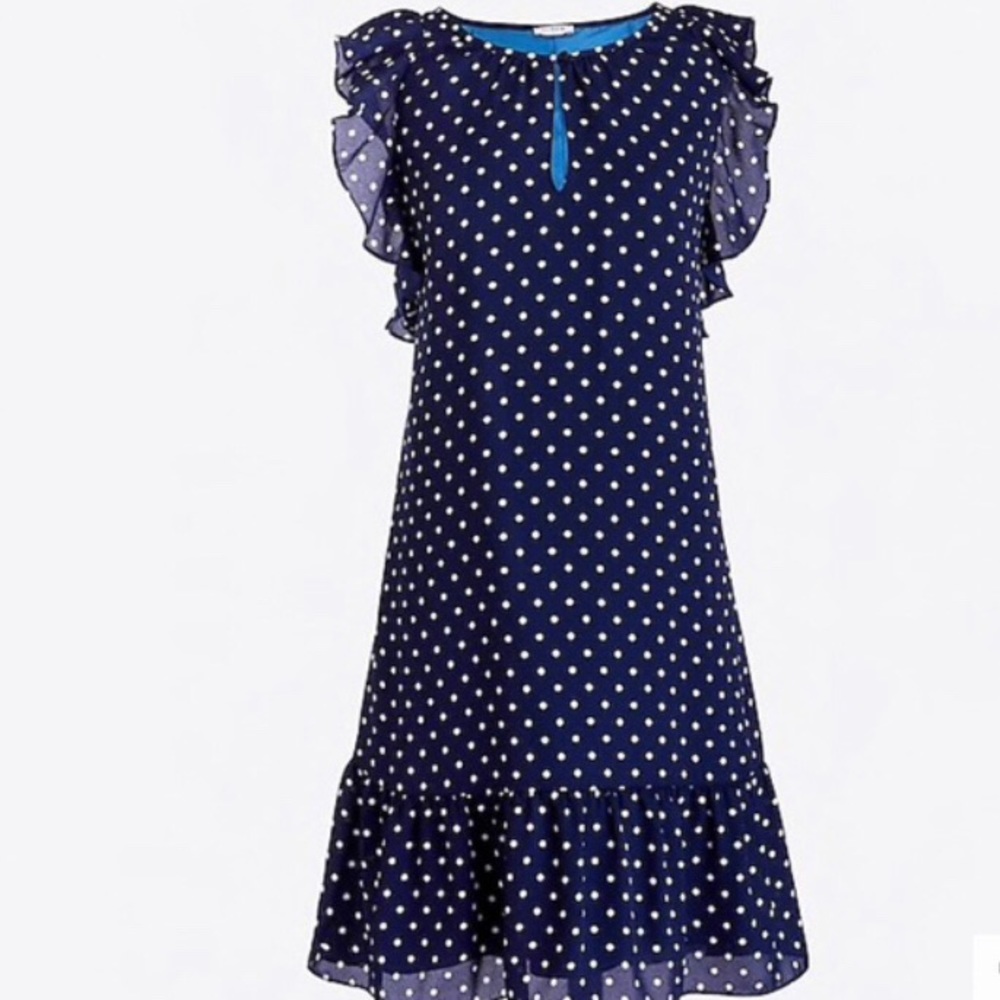 J.Crew Printed Flutter Dress